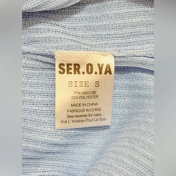 NWT SEROYA Galli Mini Dress in Powder Blue, size S - Picture 6 of 7